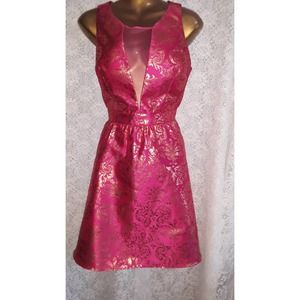 NWT Sz 9/10 Magenta Hailey Logan by Adrianna Papell Mini Dress